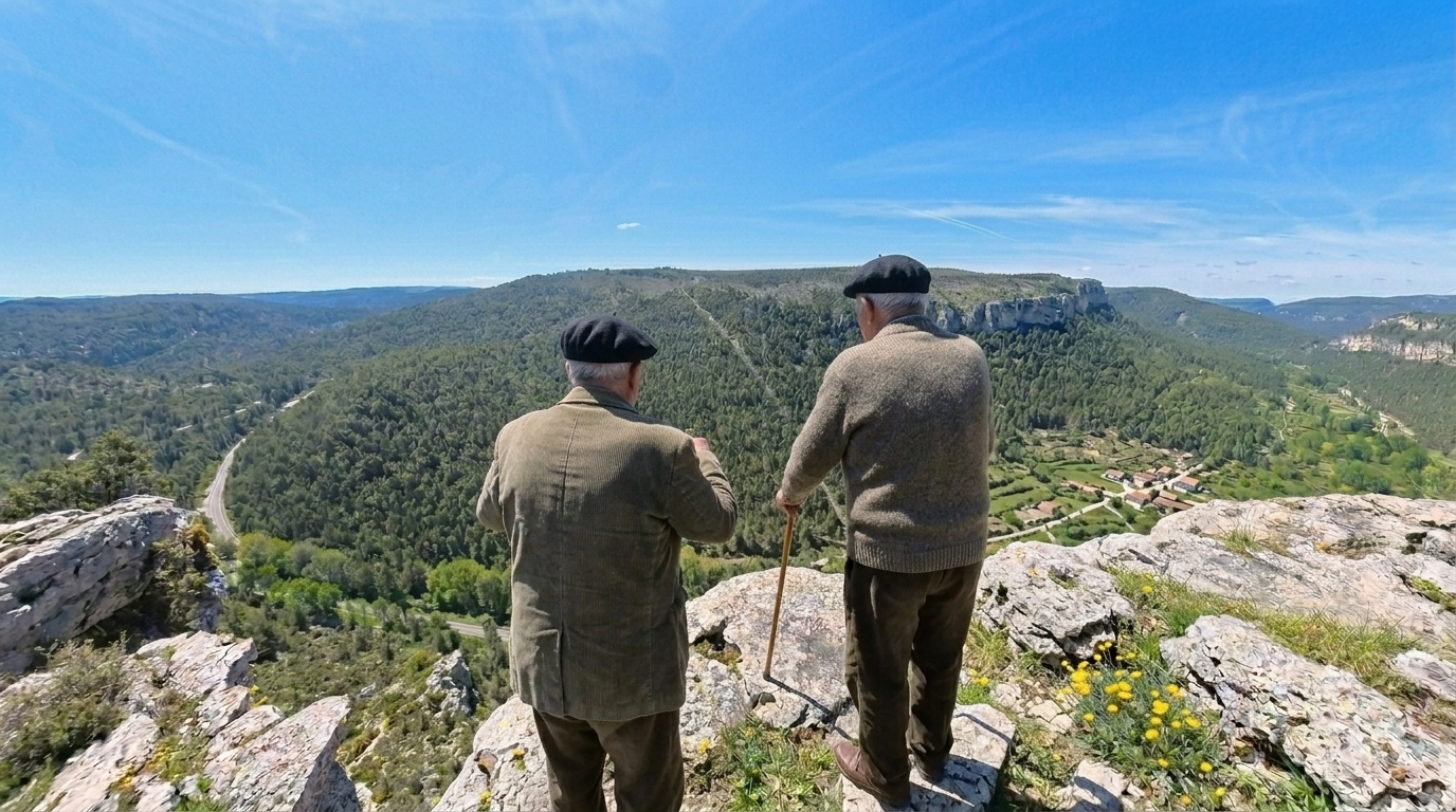 Visitantes mirando el mirador en turismo inclusivo Cuenca