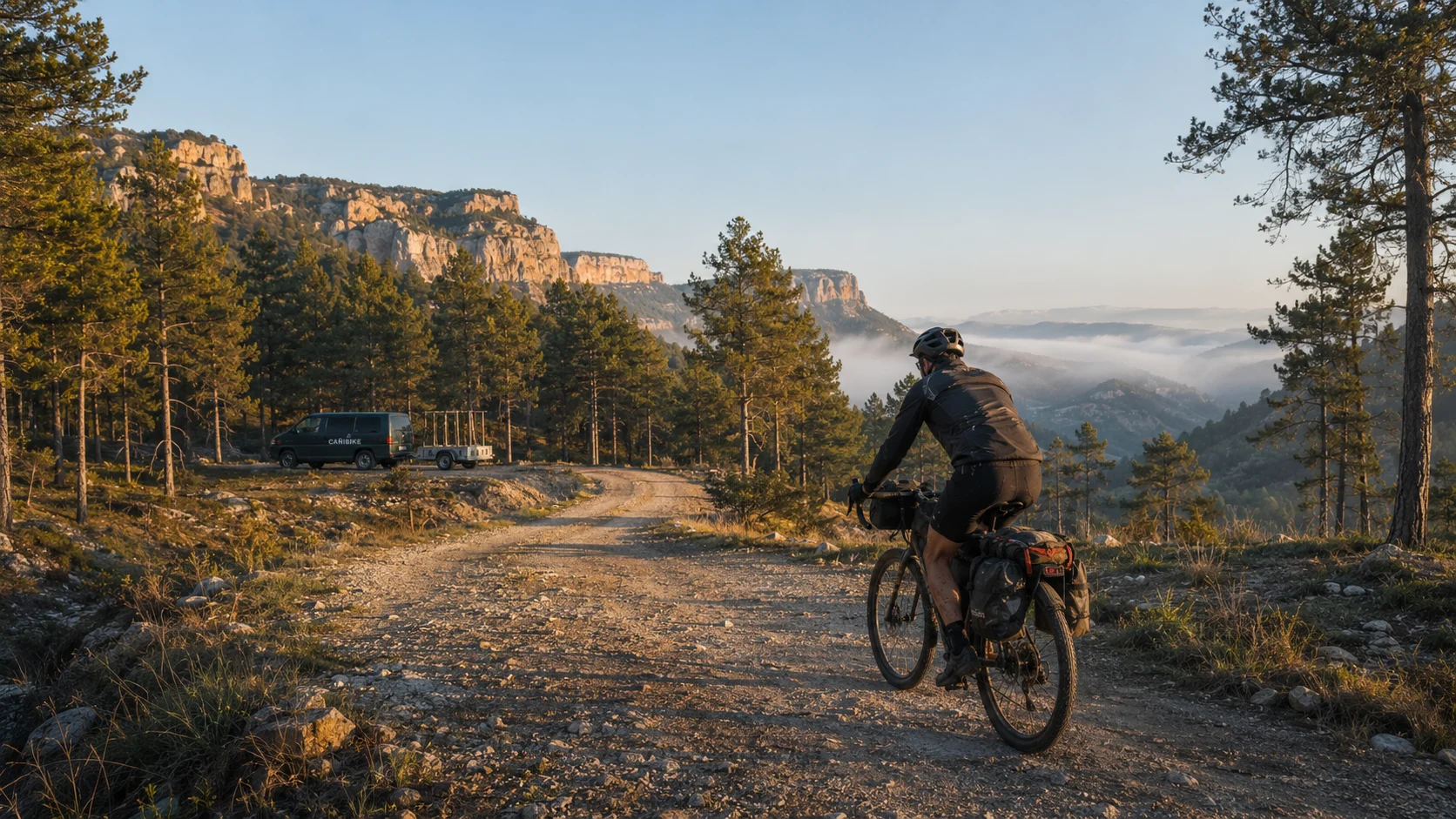 Ruta Montañas Vacías con apoyo logístico en la Serranía de Cuenca · Cañibike
