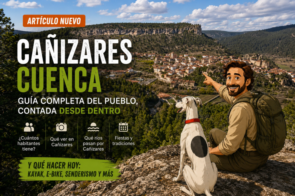 Imagen de Juanma y Odi, en un mirador viendo Cañizares Cuenca