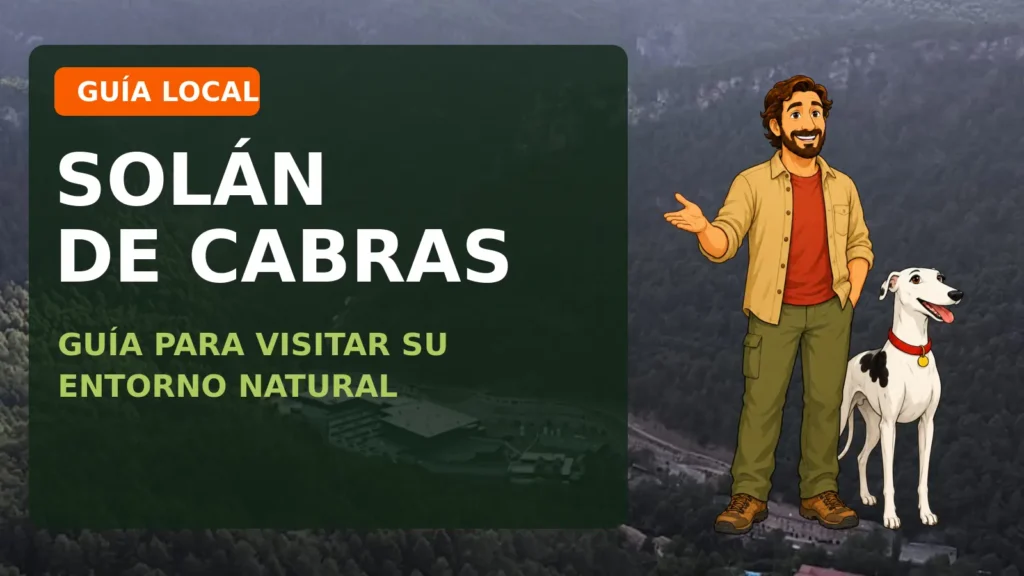 Juanma y Odi ante el valle de Solán de Cabras en la Serranía de Cuenca